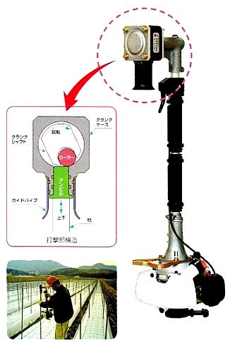 ロータリーハンマー式杭打ち機の商品説明