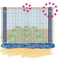 ステンレス入り獣害防止ロングネットの商品説明