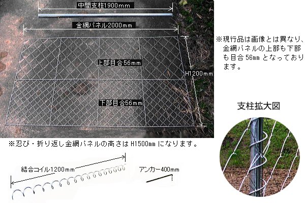 簡単金網パネルフェンスの商品説明